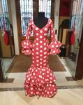 T 40. Flamenco Dress Outlet. Mod. Tango Rojo Lunares Blancos. Size 40 148.76€ #50760TANGORJLNBCO40